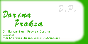 dorina proksa business card